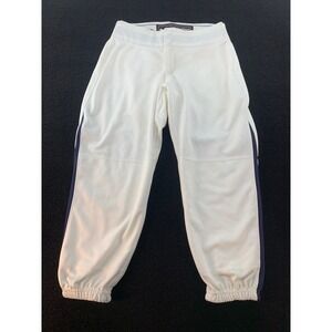 Under Armour Men Baseball Softball Pants White Navy Blue Athletic Fit